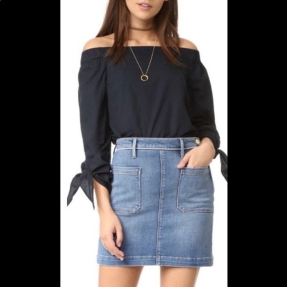 WOMEN’S Free People off the shoulder cotton long sleeve top size XS